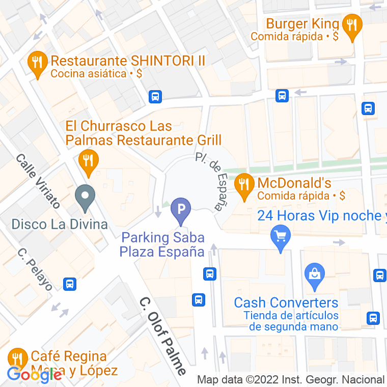 Código Postal calle Fray Junipero Serra, plaza en Las Palmas de Gran Canaria
