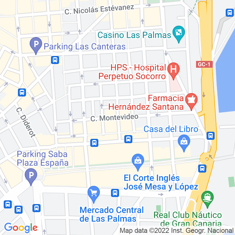 Código Postal calle Montevideo en Las Palmas de Gran Canaria
