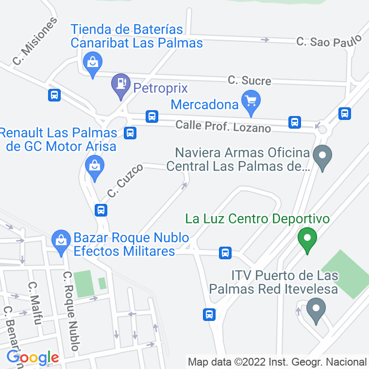 Código Postal calle Mendoza en Las Palmas de Gran Canaria