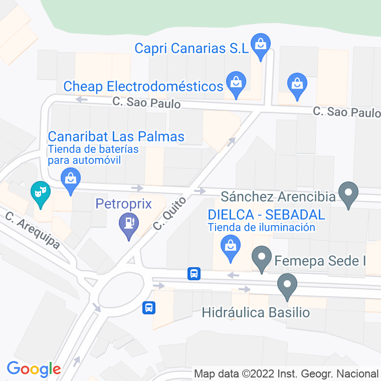 Código Postal calle Quito en Las Palmas de Gran Canaria