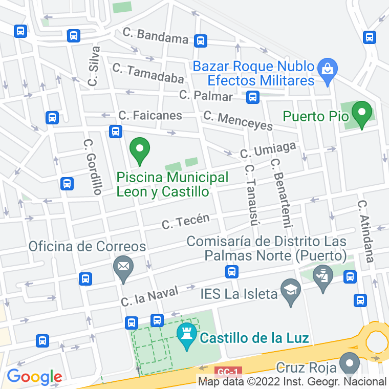 Código Postal calle Fontanales en Las Palmas de Gran Canaria