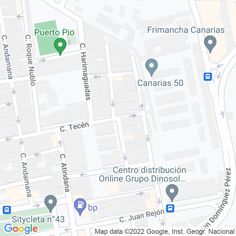 Código Postal calle Reina Teguise en Las Palmas de Gran Canaria