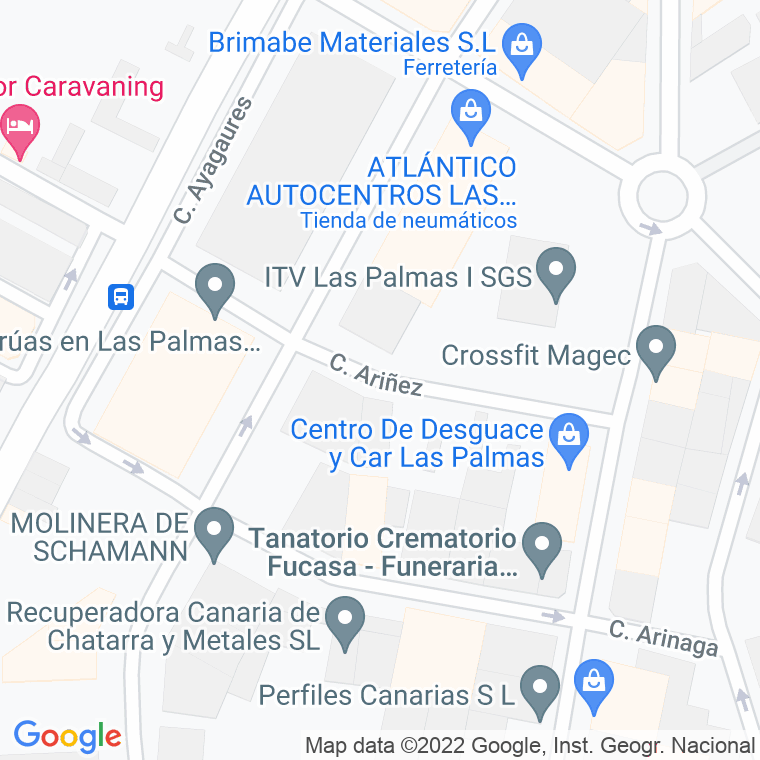 Código Postal calle Ariñez en Las Palmas de Gran Canaria
