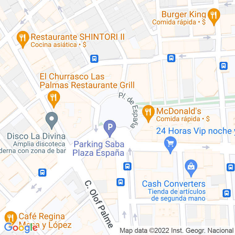 Código Postal calle Aviador Gadnier, plaza en Las Palmas de Gran Canaria