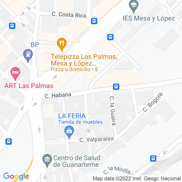 Código Postal calle Habana en Las Palmas de Gran Canaria
