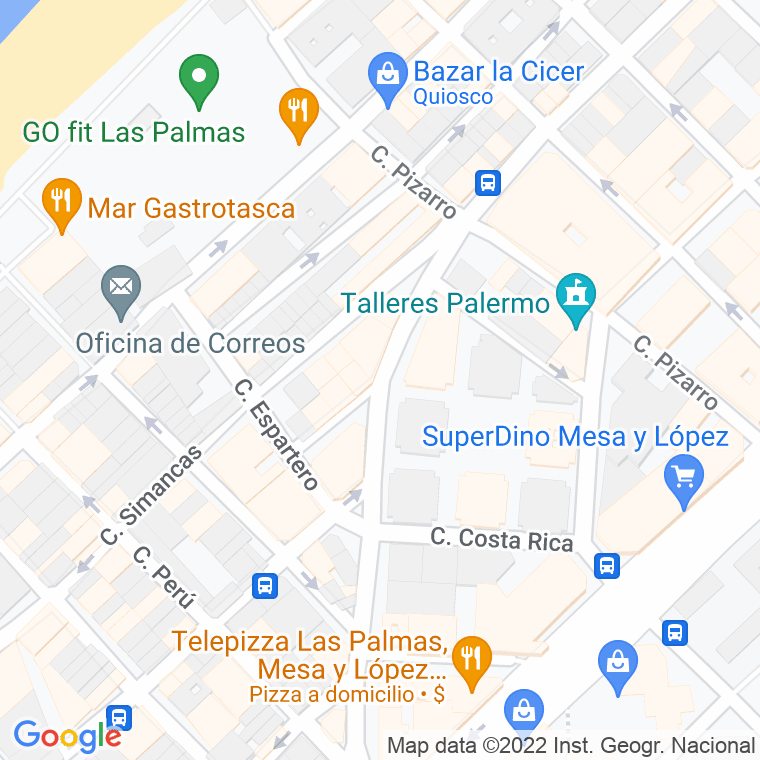 Código Postal calle Honduras en Las Palmas de Gran Canaria