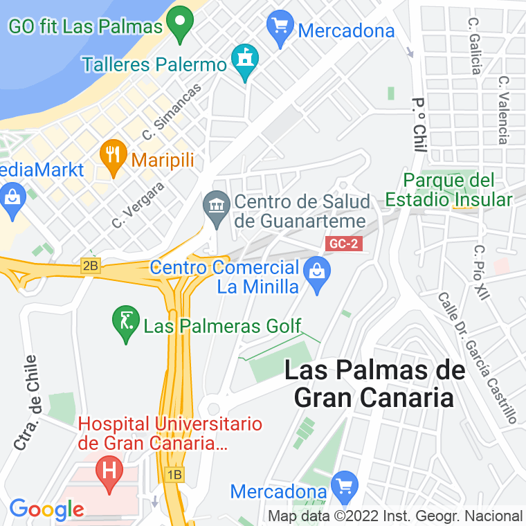 Código Postal calle Federico Garcia Lorca, avenida en Las Palmas de Gran Canaria