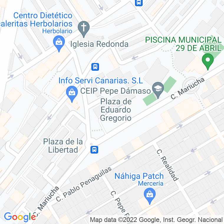 Código Postal calle Eduardo Gregorio, plaza en Las Palmas de Gran Canaria