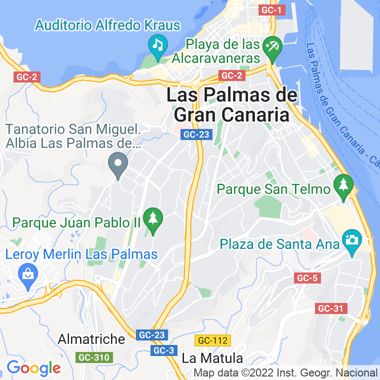 Código Postal calle General Prim, plaza en Las Palmas de Gran Canaria