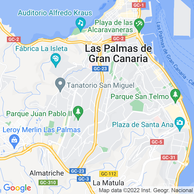 Código Postal calle Pilar, urbanizacion (Impares Del 1 Al Final)  (Pares Del 2 Al Final) en Las Palmas de Gran Canaria