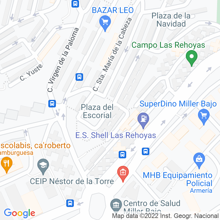 Código Postal calle Escorial, plaza (Impares Del 1 Al Final)  (Pares Del 2 Al Final) en Las Palmas de Gran Canaria