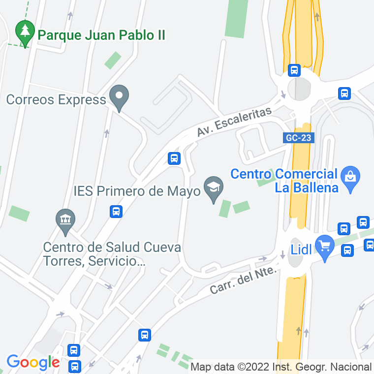 Código Postal calle Parque Central, avenida en Las Palmas de Gran Canaria