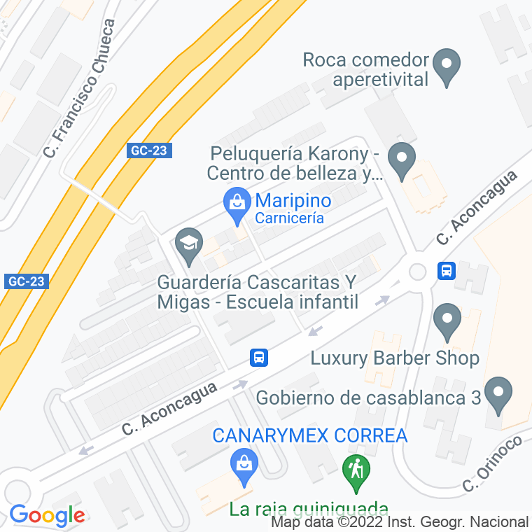 Código Postal calle Caroni en Las Palmas de Gran Canaria