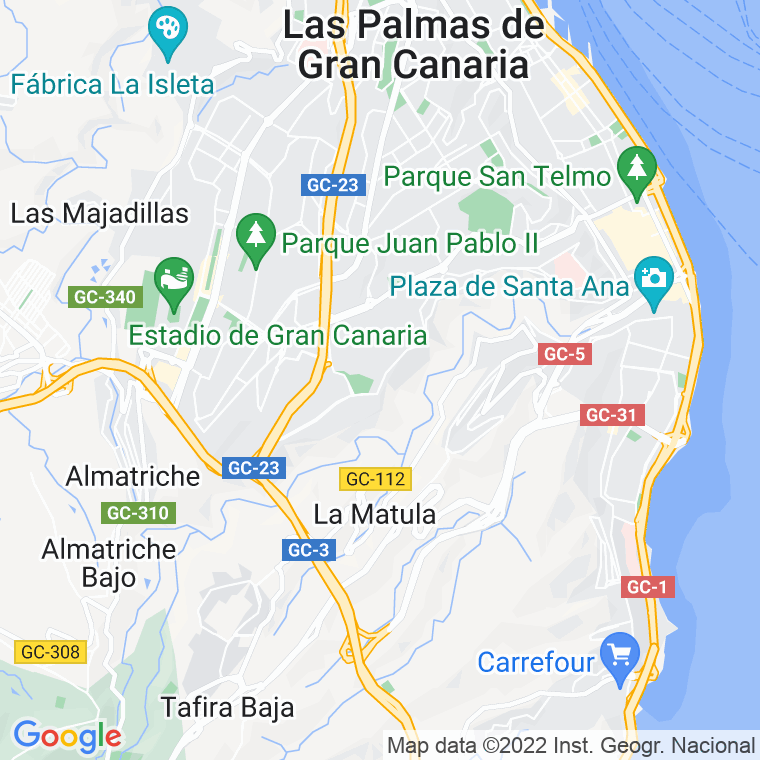 Código Postal calle Galera en Las Palmas de Gran Canaria