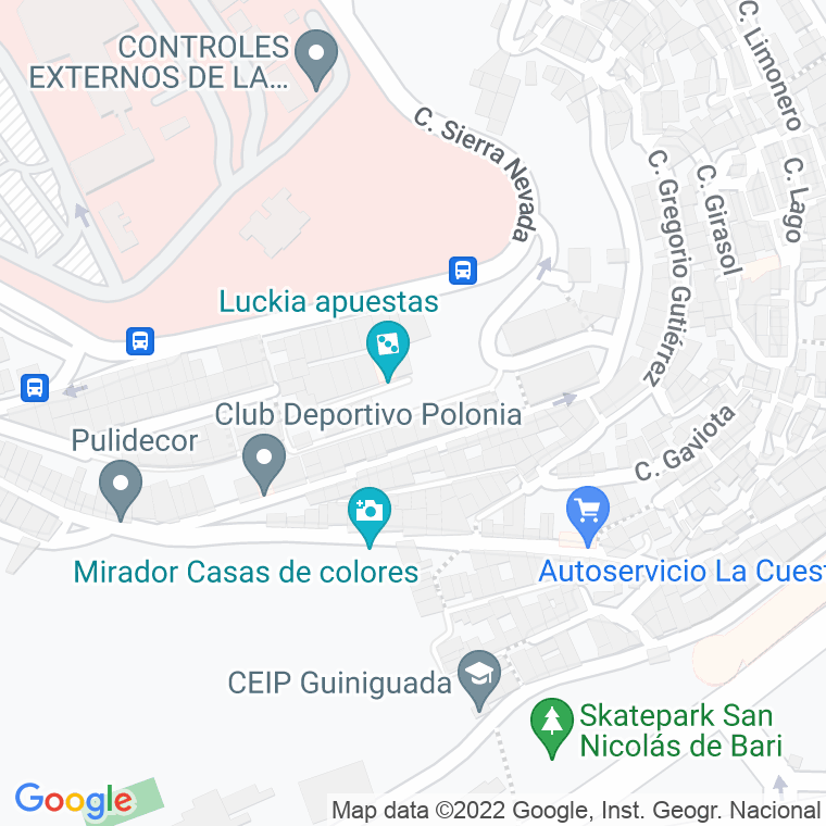 Código Postal calle Guadiana, De, trasera en Las Palmas de Gran Canaria