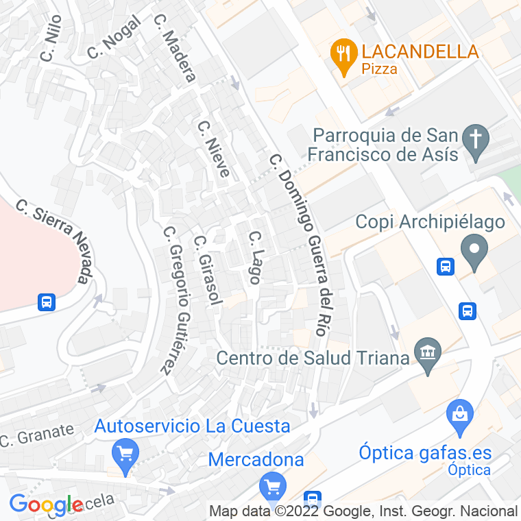 Código Postal calle Lago en Las Palmas de Gran Canaria