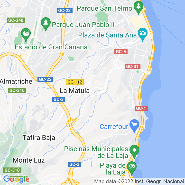 Código Postal calle Centro, pasaje en Las Palmas de Gran Canaria