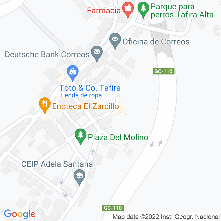 Código Postal calle Cantonera (Tafira Alta) en Las Palmas de Gran Canaria