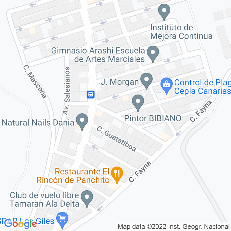 Código Postal calle Acaymo (Los Giles) en Las Palmas de Gran Canaria