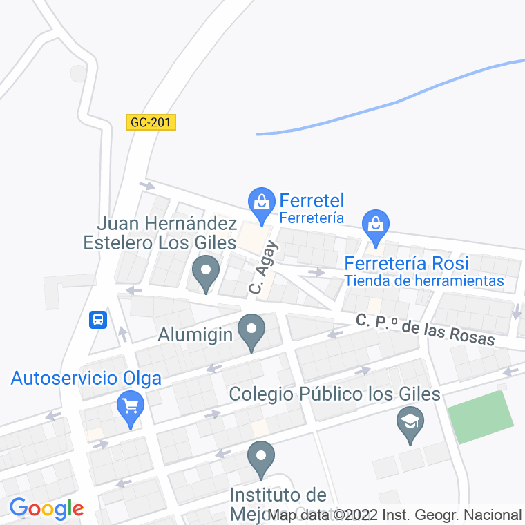 Código Postal calle Agay (Los Giles) en Las Palmas de Gran Canaria