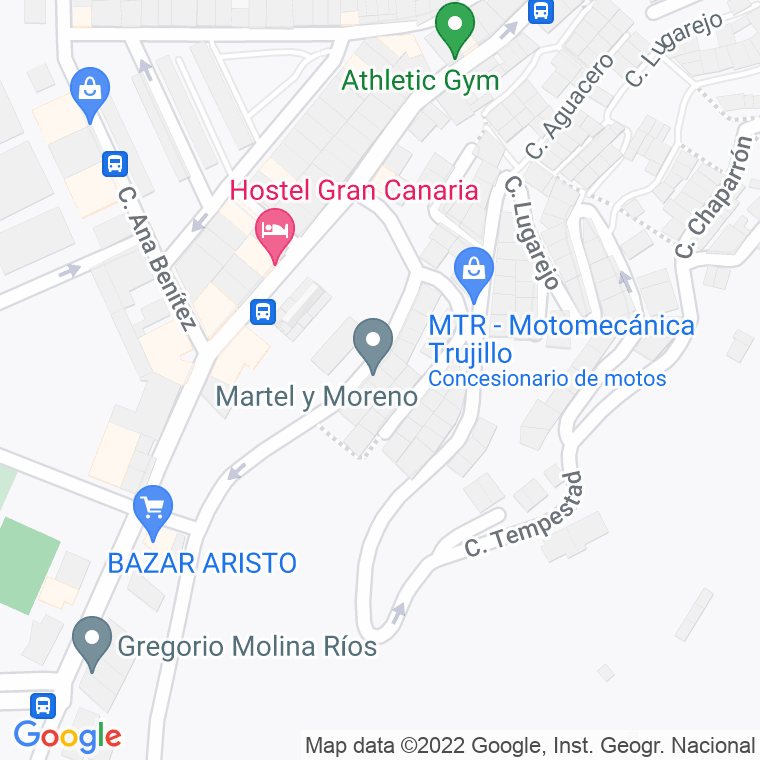 Código Postal calle Antonio Martel Moreno (Tamaraceite) en Las Palmas de Gran Canaria