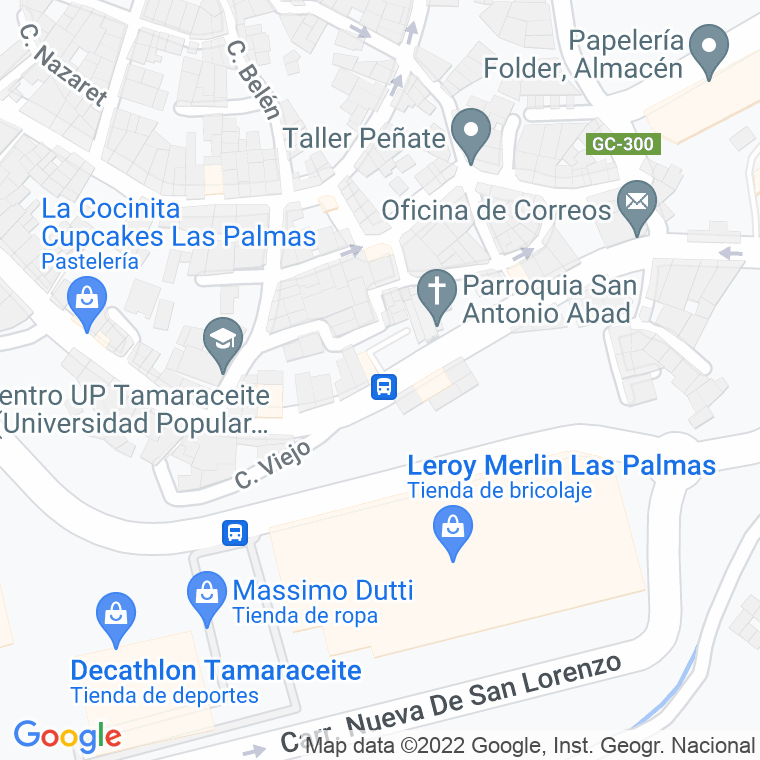 Código Postal calle Ceferino Hernandez (Tamaraceite), plaza en Las Palmas de Gran Canaria
