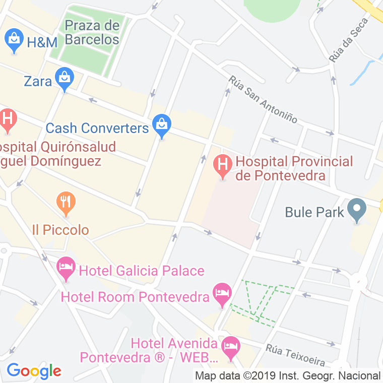 Código Postal calle Cobian Areal en Pontevedra