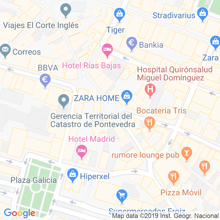 Código Postal calle Compostela, glorieta en Pontevedra