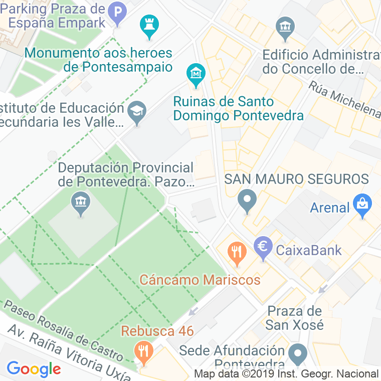 Código Postal calle Fray Tomas De Sarria en Pontevedra