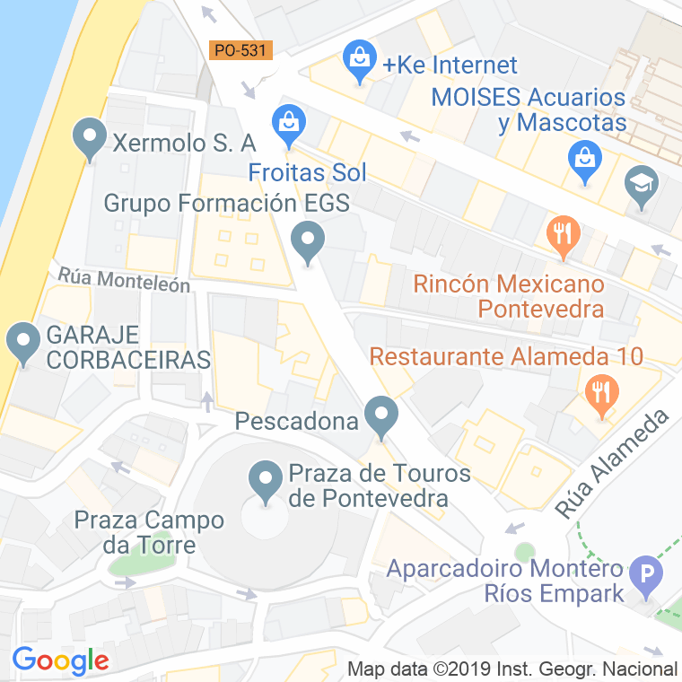Código Postal calle Colon, paseo en Pontevedra