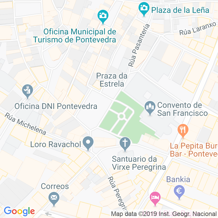 Código Postal calle Estrella, praza en Pontevedra