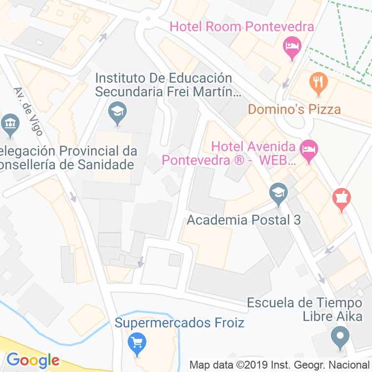 Código Postal calle Pedro Sarmiento De Gamboa en Pontevedra
