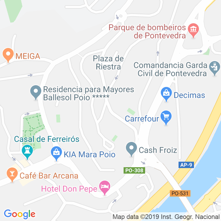 Código Postal calle Jose Pernas Peña (Caeira) en Pontevedra