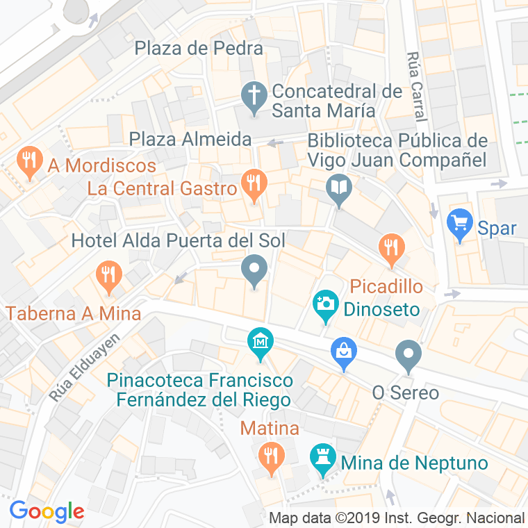 Código Postal calle Constitucion, praza en Vigo