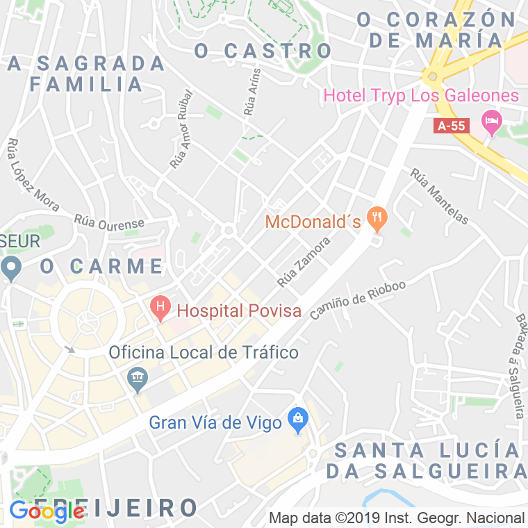 Código Postal calle Barcelona   (Impares Del 1 Al 63)  (Pares Del 2 Al 62) en Vigo