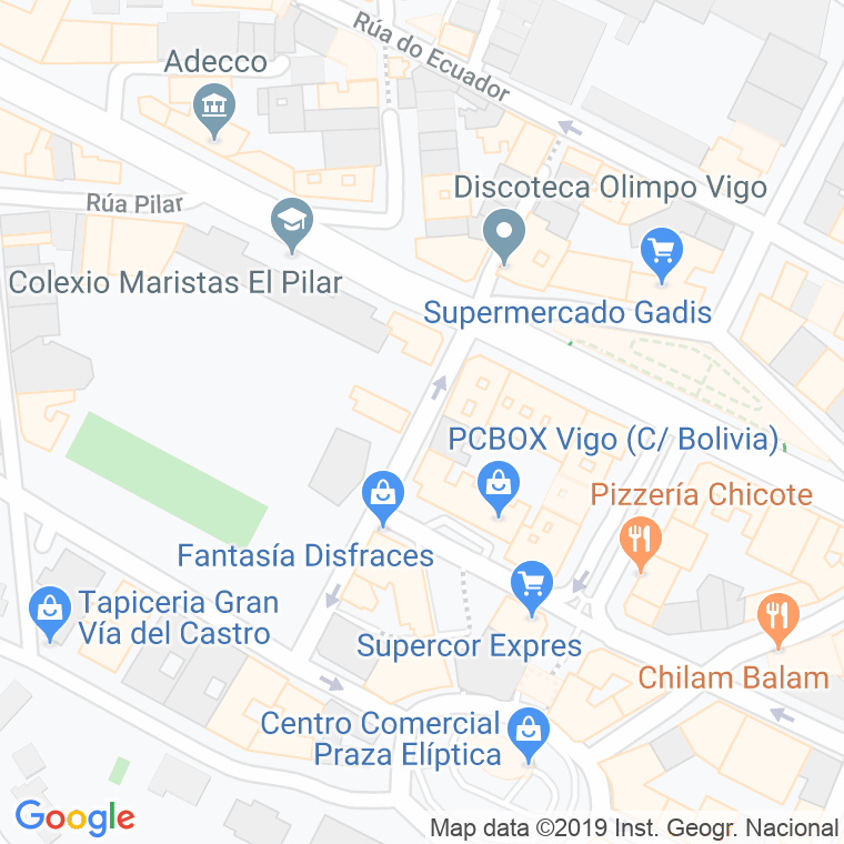 Código Postal calle Panama en Vigo