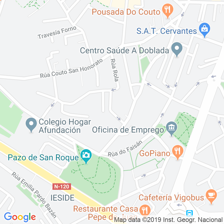 Código Postal calle Rola, La, subida en Vigo
