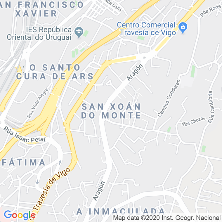 Código Postal calle Castañal-san Xoan Do Monte en Vigo