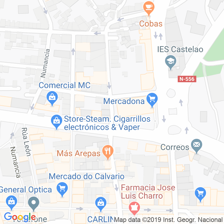 Código Postal calle Extremadura en Vigo