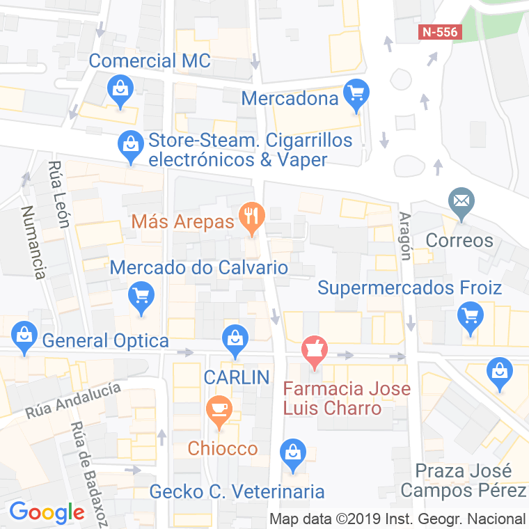 Código Postal calle Monforte De Lemos en Vigo