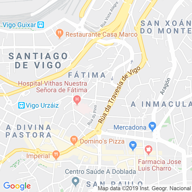Código Postal calle Pino   (Impares Del 1 Al Final)  (Pares Del 2 Al Final) en Vigo