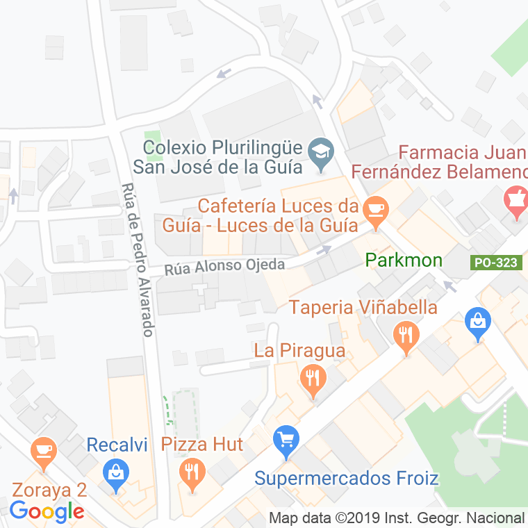 Código Postal calle Alonso Ojeda en Vigo