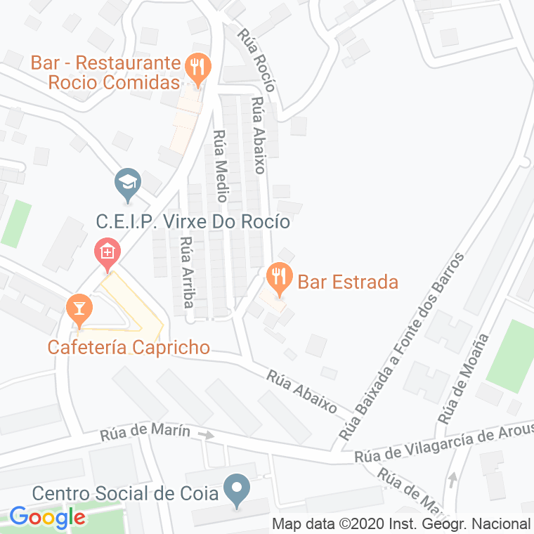 Código Postal calle Abaixo en Vigo