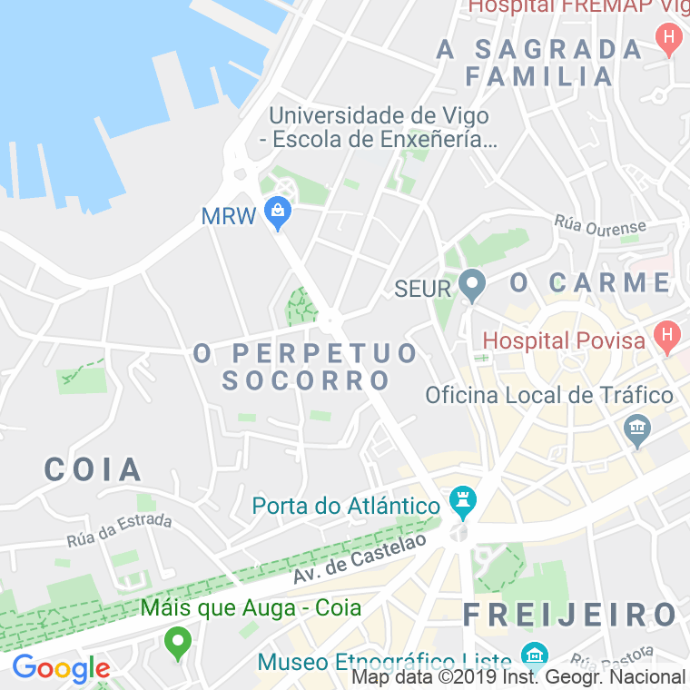 Código Postal calle Coruña, De A, travesia en Vigo