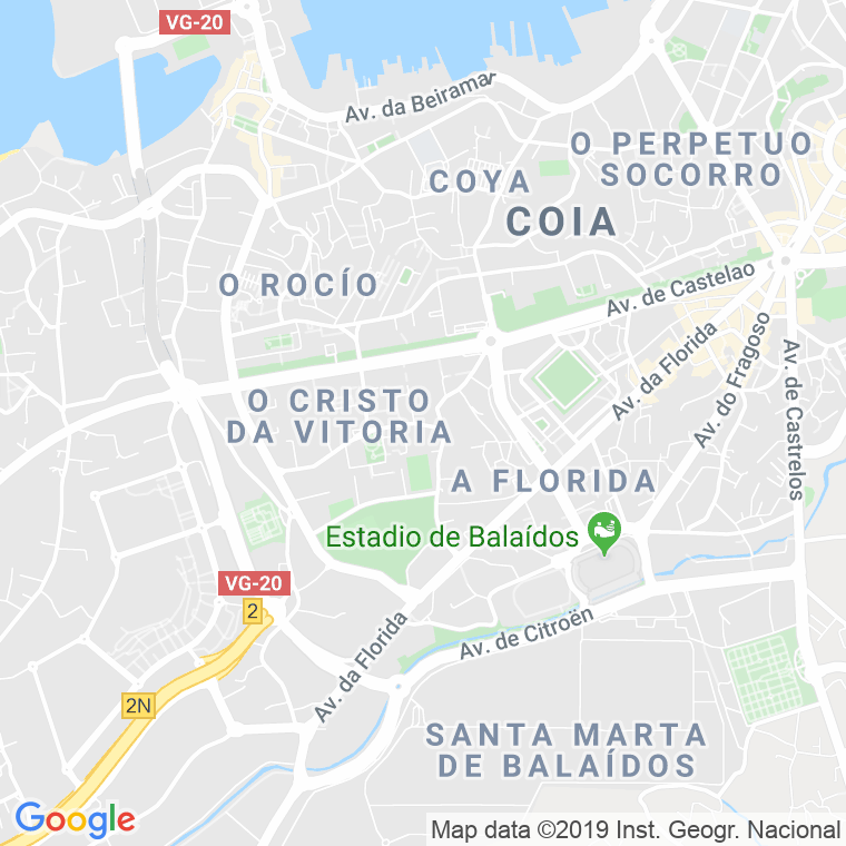 Código Postal calle Salceda De Caselas en Vigo