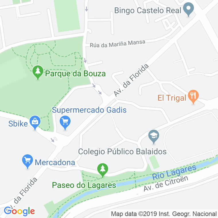 Código Postal calle Ponte Da Veiga en Vigo