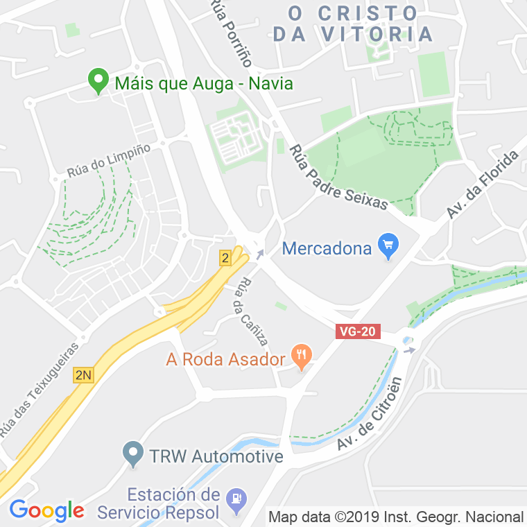 Código Postal calle Cañiza, A en Vigo