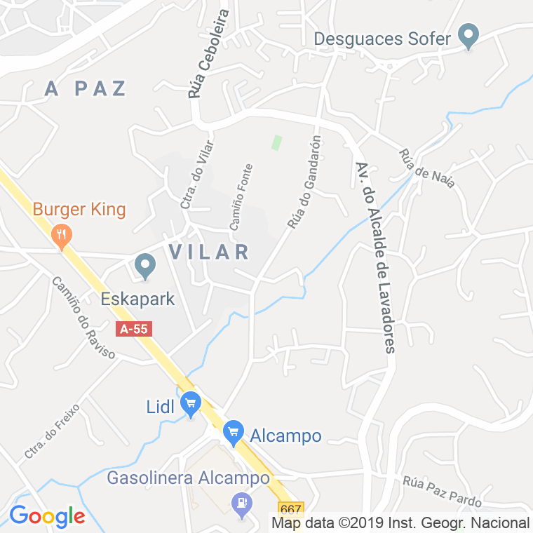Código Postal calle Gandaron en Vigo