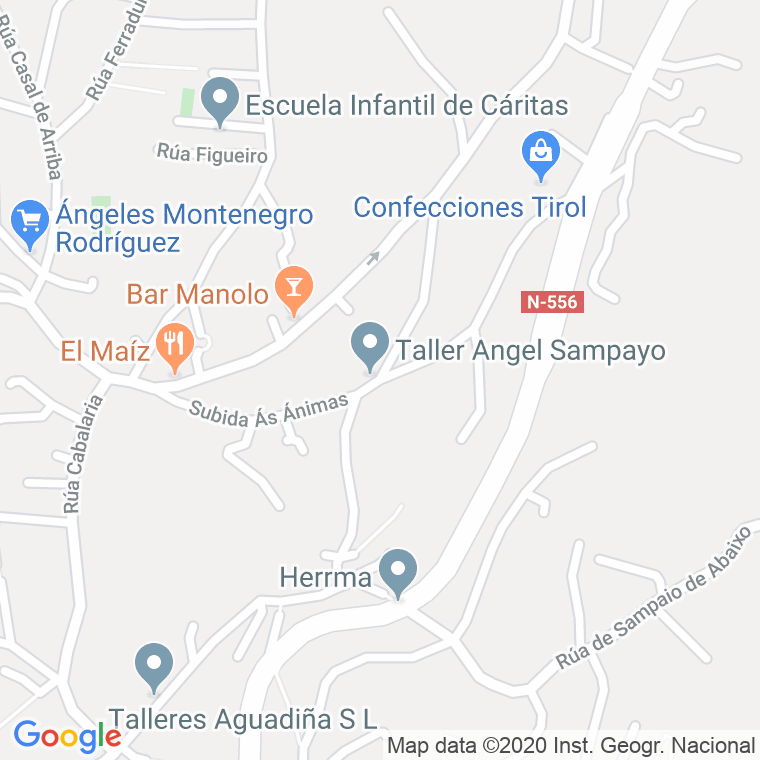 Código Postal calle Animas (Sampaio) en Vigo