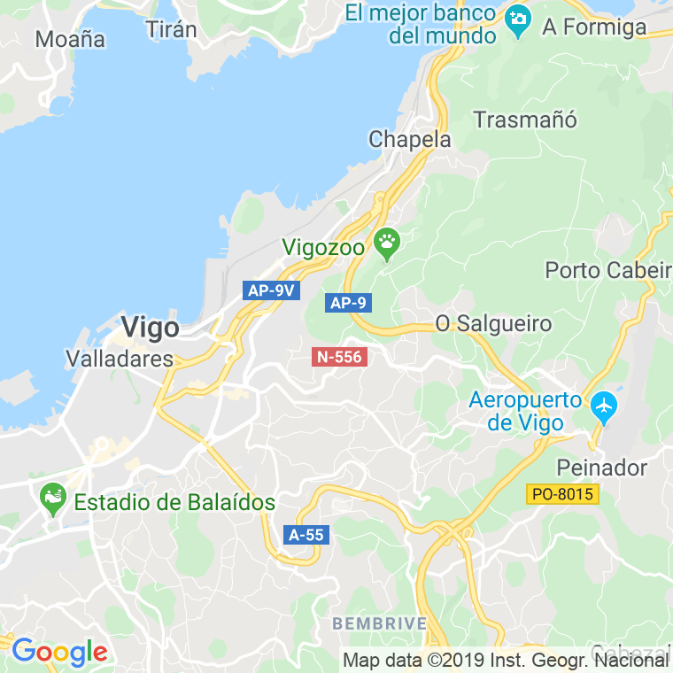 Código Postal calle Castriño-cabral, subida en Vigo